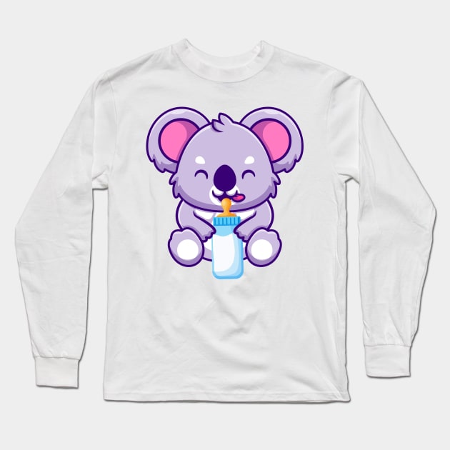 ABDL Baby Koala with Baby Bottle Long Sleeve T-Shirt by NaughtyBoyz